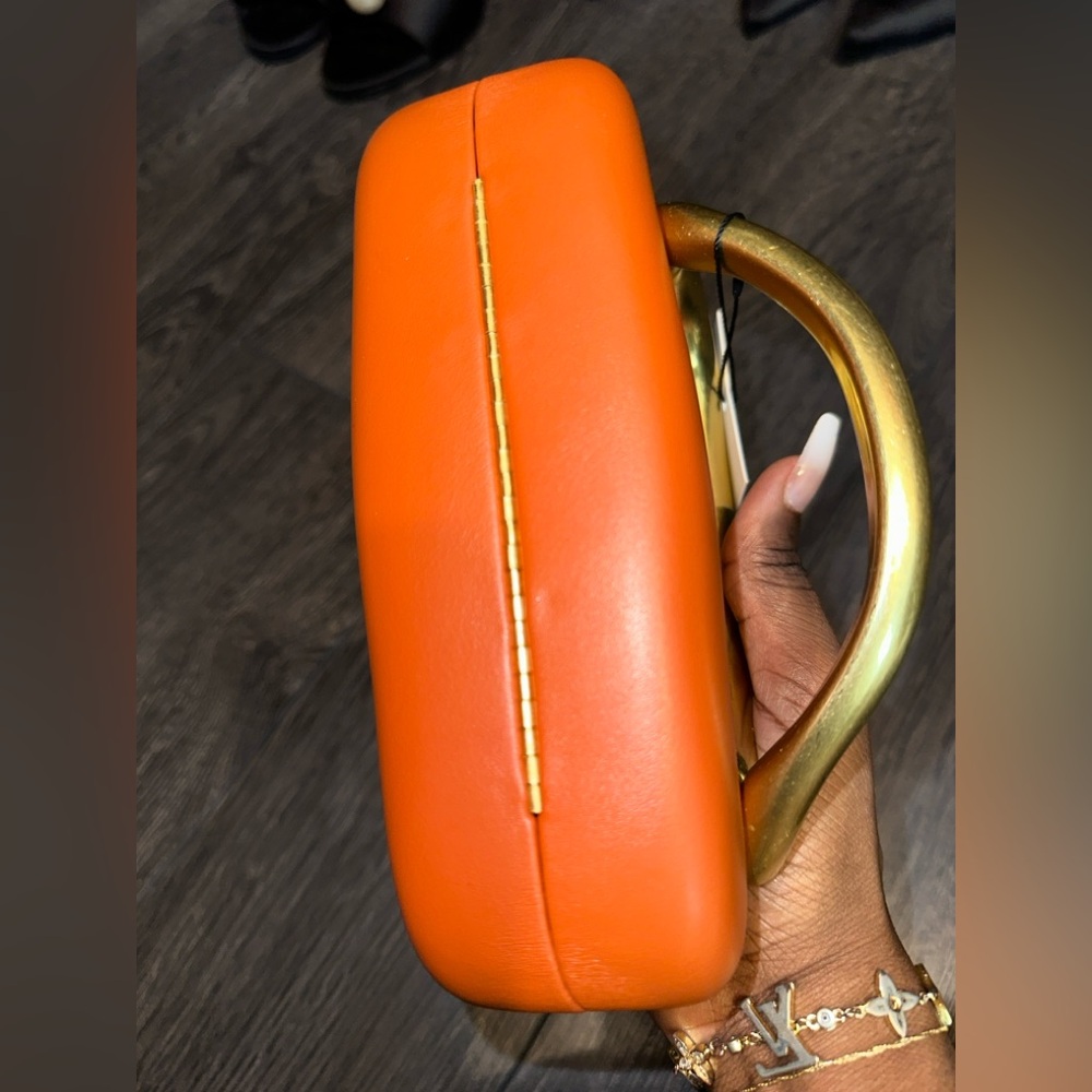 Zara Orange Gold Brassel Clutch - Picture 13 of 14